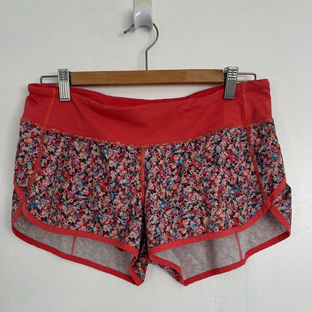 Lululemon running short coral/floral